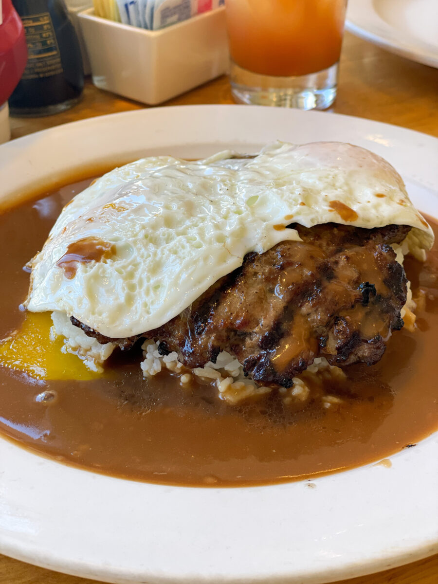 Loco moco on the table.