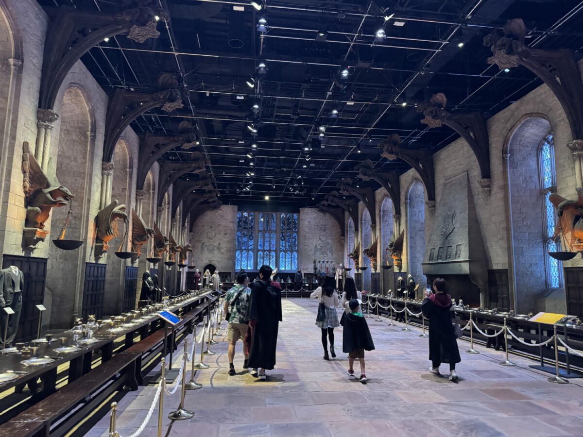 The set of the Great Hall at Hogwarts