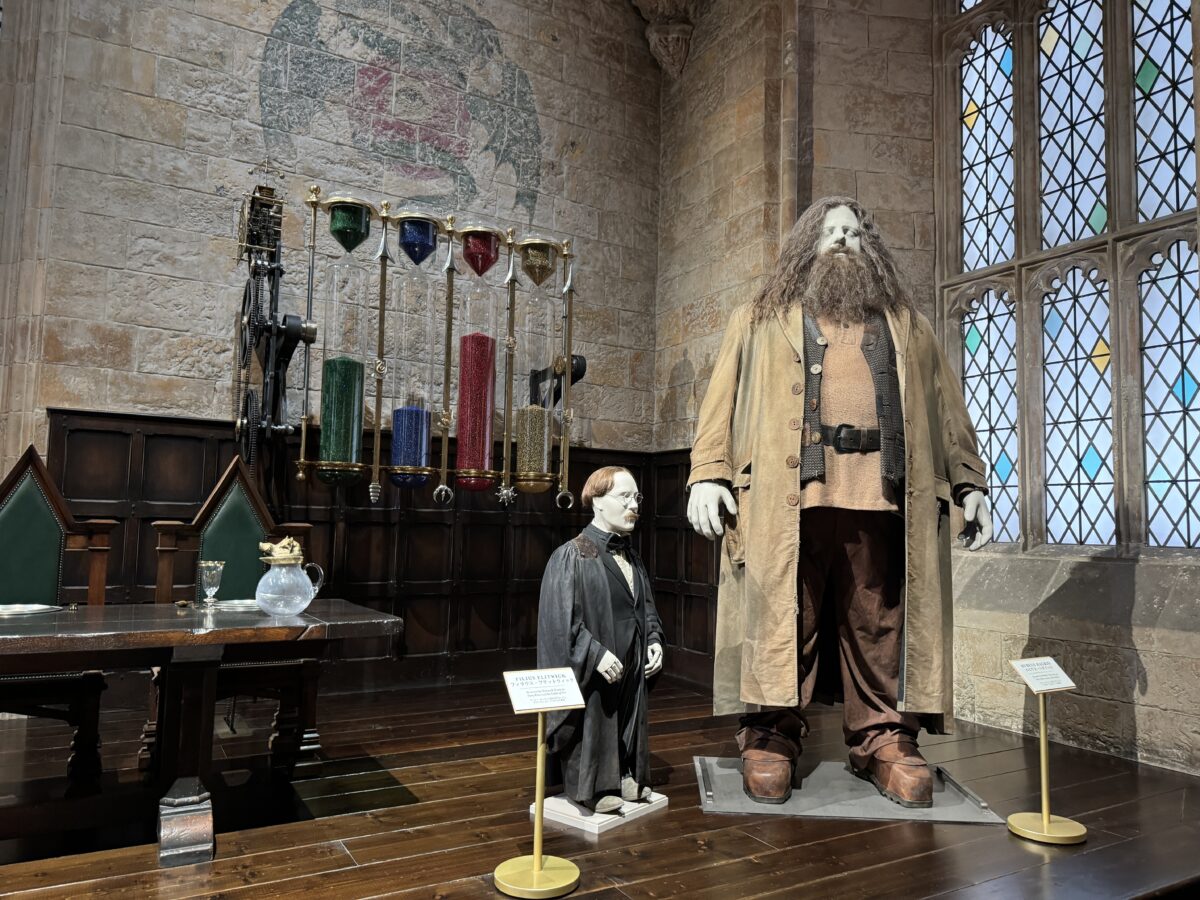 Hagrid and Flitwick in the Great Hall