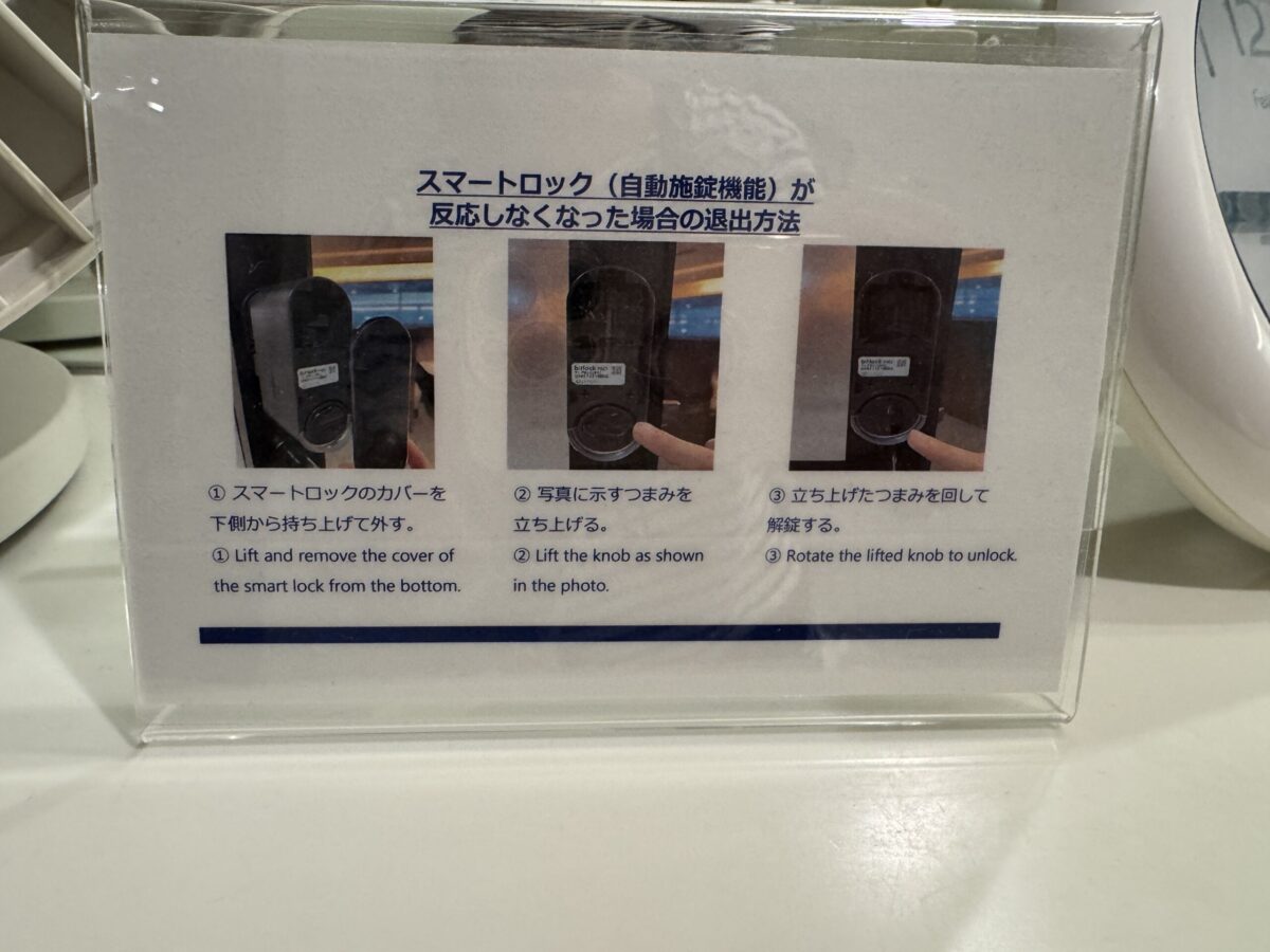 Instruction how to lock the showroom's door.