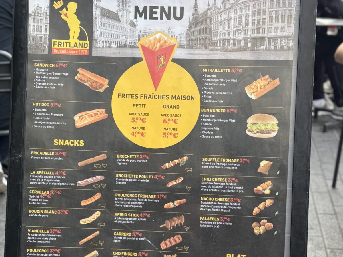 Frits menu